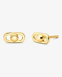 Michael Kors Ohrstecker Astor Link Extra-Small aus Sterlingsilber mit Edelmetallbeschichtung Goldton