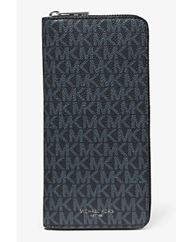 Michael Kors Brieftasche Greyson mit Logo und Rundum-Reißverschluss Blau