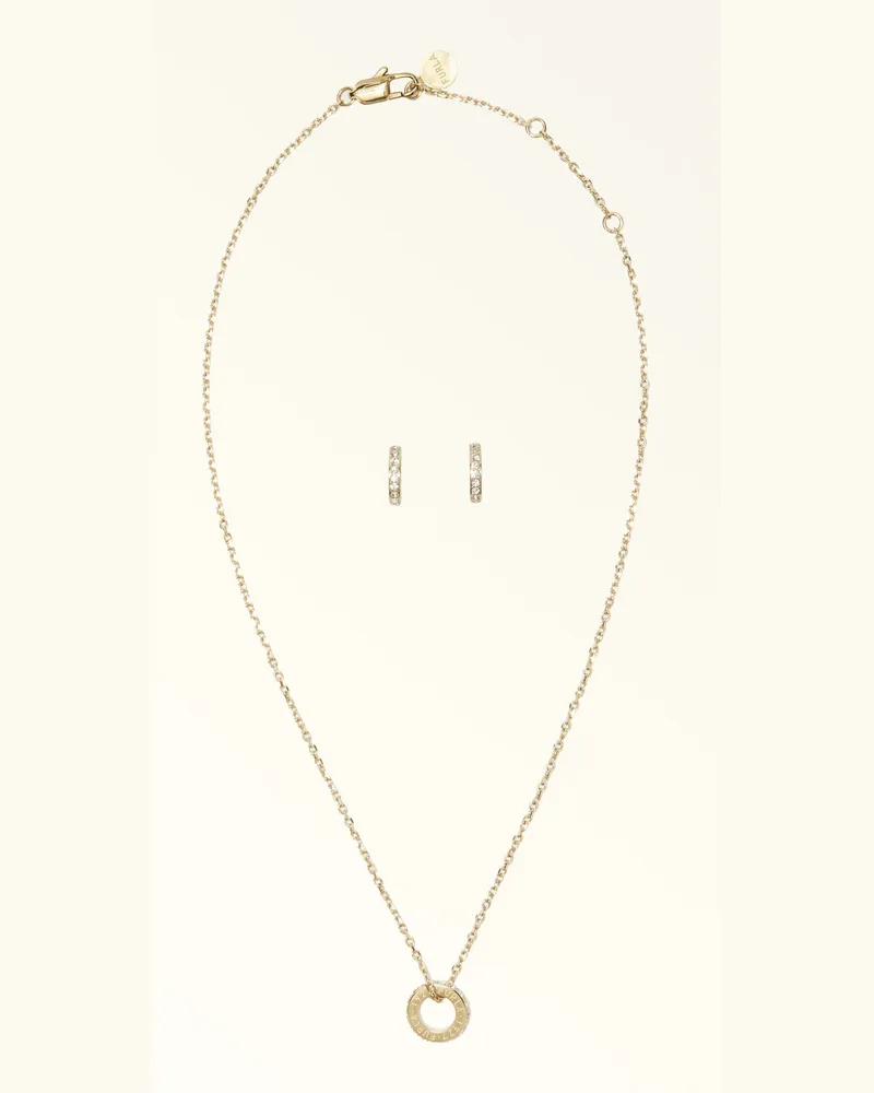 Furla 1927 Schmuck-geschenkset Color Oro Metall + Strass Damen Halskette Metallic