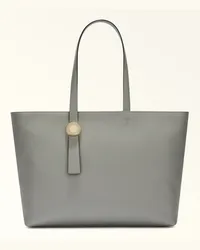 Furla Fura Sfera Tote-bag Cenere Genarbtes Kabseder Damen Grau