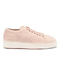 Santoni Rosafarbene Sneakers für Damen aus Wolle Rose