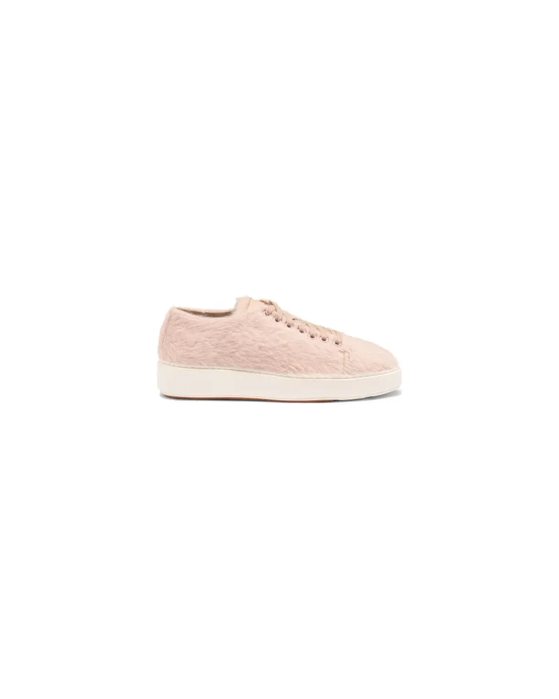 Santoni Rosafarbene Sneakers für Damen aus Wolle Rose