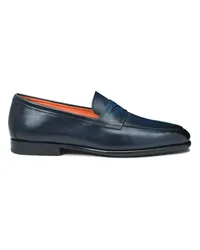 Santoni Blaue Loafer Carlo für Herren aus Leder Blau