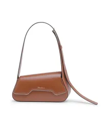 Santoni Braune Tasche „ThePluto“ aus Leder Braun