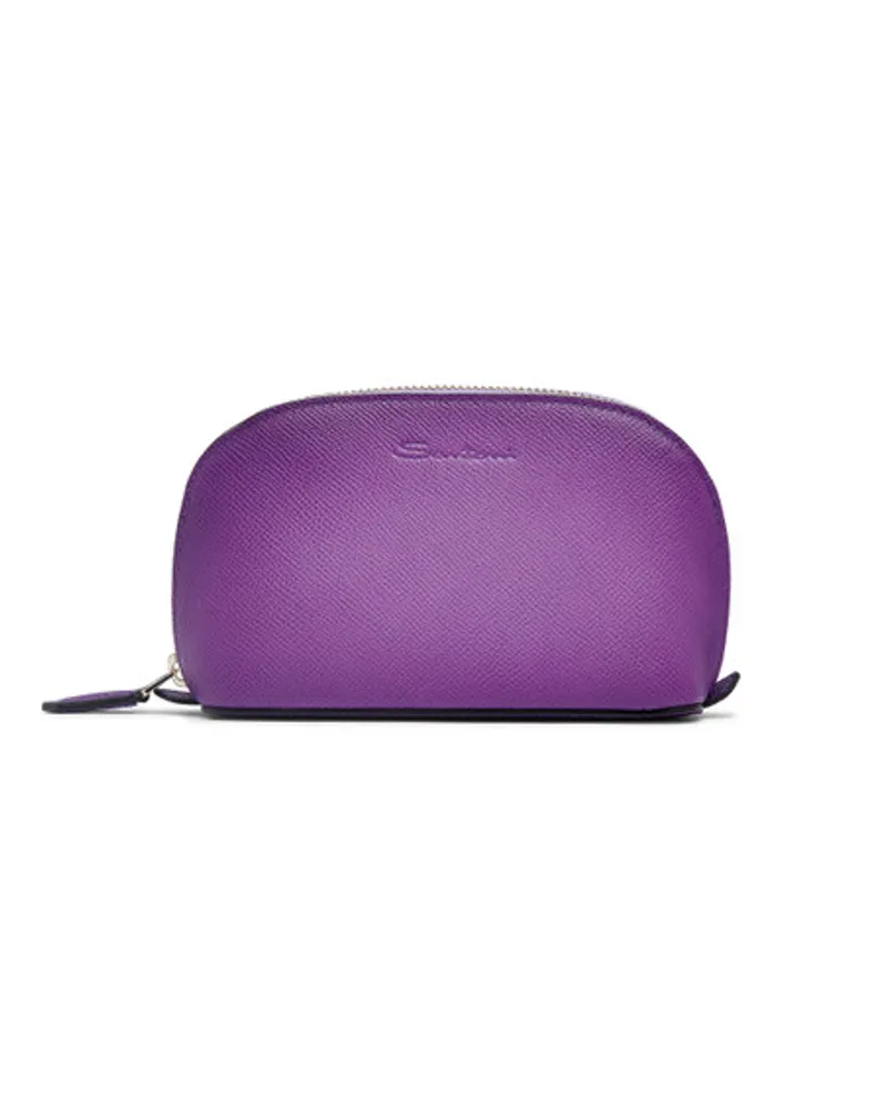 Santoni Violette Pochette aus Saffiano-Leder Violett