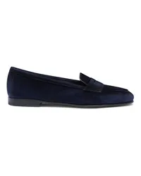 Santoni Blaue Carla Loafer für Damen aus Wildleder Blau