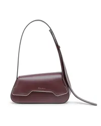 Santoni Bordeauxrote Tasche „ThePluto“ aus Leder Burgund