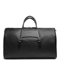 Santoni Schwarze Reisetasche aus Leder Schwarz