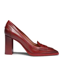 Santoni Rote Pumps für Damen aus Leder mit hohem Absatz Rot