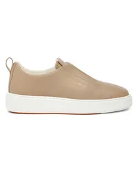 Santoni Rosafarbene Slip-on-Sneakers für Damen aus Leder Rose