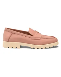 Santoni Rosafarbene Penny-Loafer für Damen aus Nubuk Rose