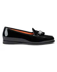 Santoni Schwarze Loafer Andrea für Damen aus Lackleder Schwarz