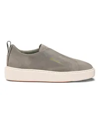 Santoni Graue Slip-on-Sneakers für Damen aus Wildleder Grau