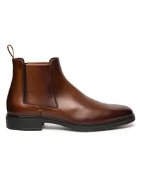 Santoni Dunkelbraune Stiefeletten Easy für Herren aus Leder Braun