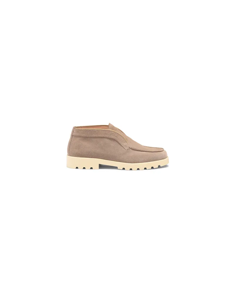 Santoni Taubengraue Desert Boots für Damen aus Wildleder Naturliche