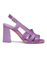 Santoni Violette Sandalen Beyond für Damen aus Leder mit hohem Absatz Violett