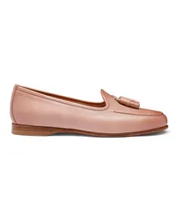 Santoni Rosafarbene Loafer Andrea für Damen aus Leder mit Quasten Rose