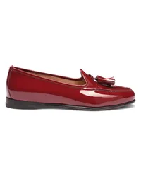 Santoni Rote Loafer Andrea für Damen aus Lackleder mit Quasten Rot