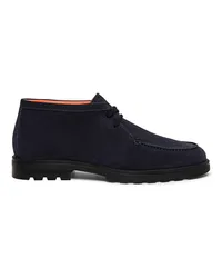 Santoni Blaue Desert Boots für Herren aus Wildleder Blau