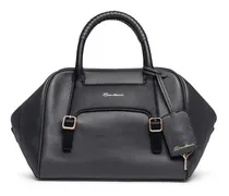 Schwarze Handtasche aus Leder