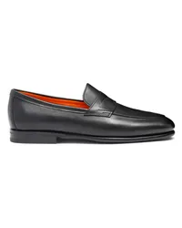 Santoni Schwarze Loafer Carlo für Herren aus Leder Schwarz