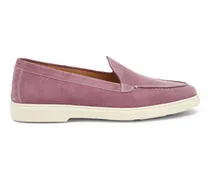 Violette Loafer für Damen aus Wildleder