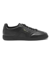 Santoni Schwarze DBS Oly Sneakers für Herren aus Leder Schwarz