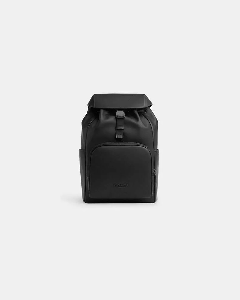 Coach Racer Rucksack Aus Glattem Leder Black