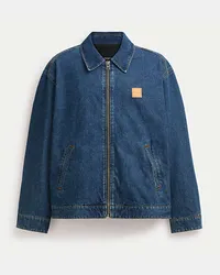 Coach Denimjacke mit Reißverschluss Blue