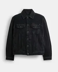 Coach Schwarze Denim-Jacke Black