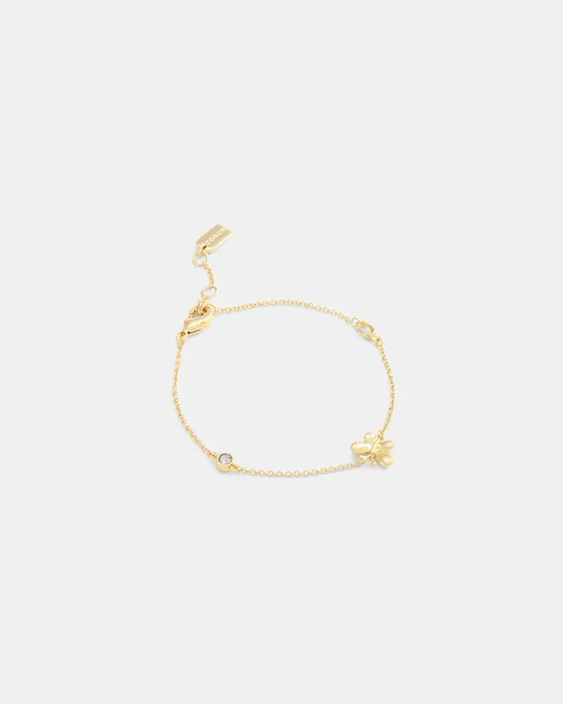 Coach Butterfly gerades Armband mit Stein Yellow