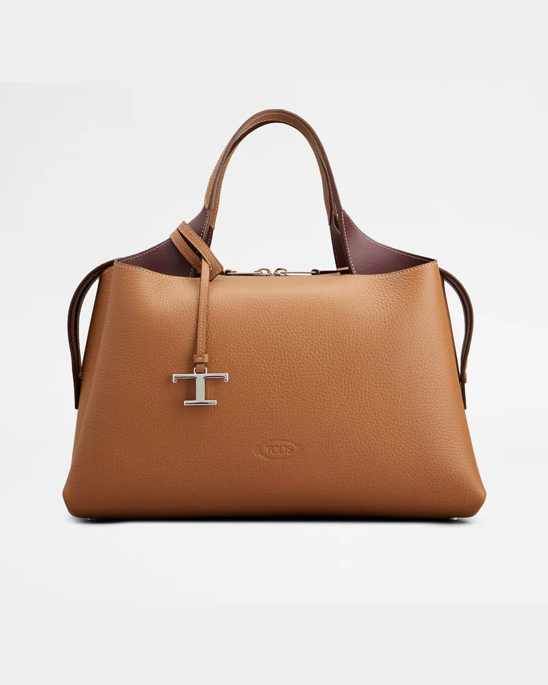 TOD'S Bauletto-Tasche aus Leder Medium, BORDEAUX,BRAUN,  - Bags Bordeaux