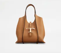 Shopper T Timeless Mini aus Leder, BRAUN,  - Bags