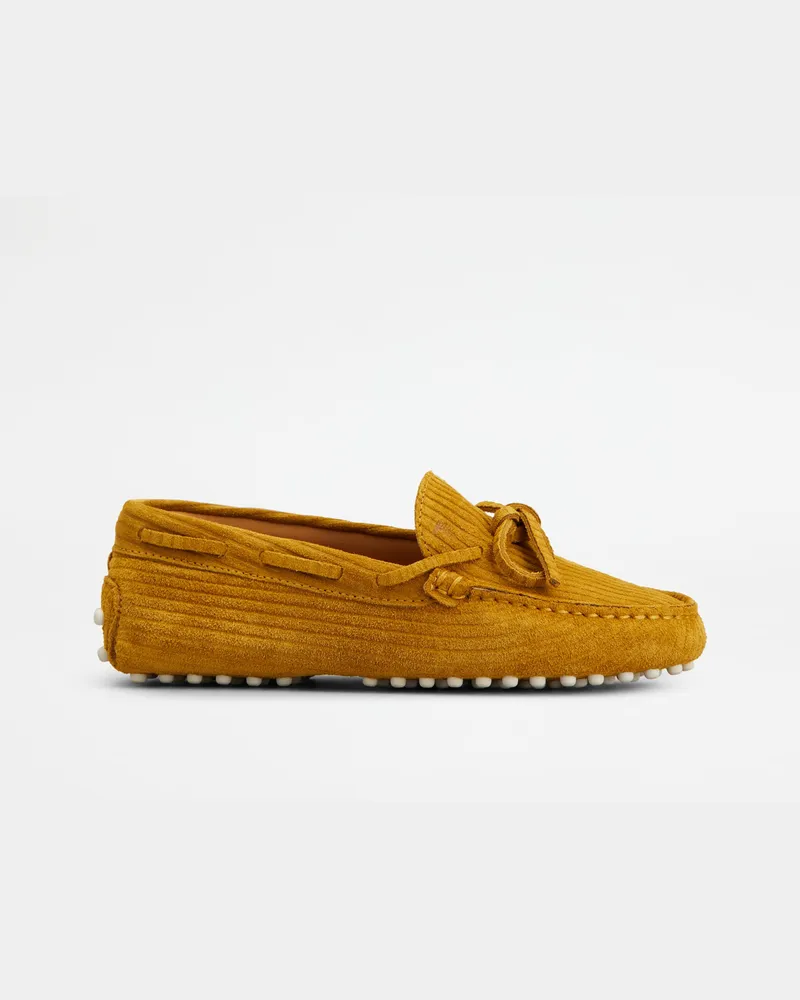 TOD'S Mokassins Gommino Junior aus Veloursleder, GELB Junior Shoes Gelb