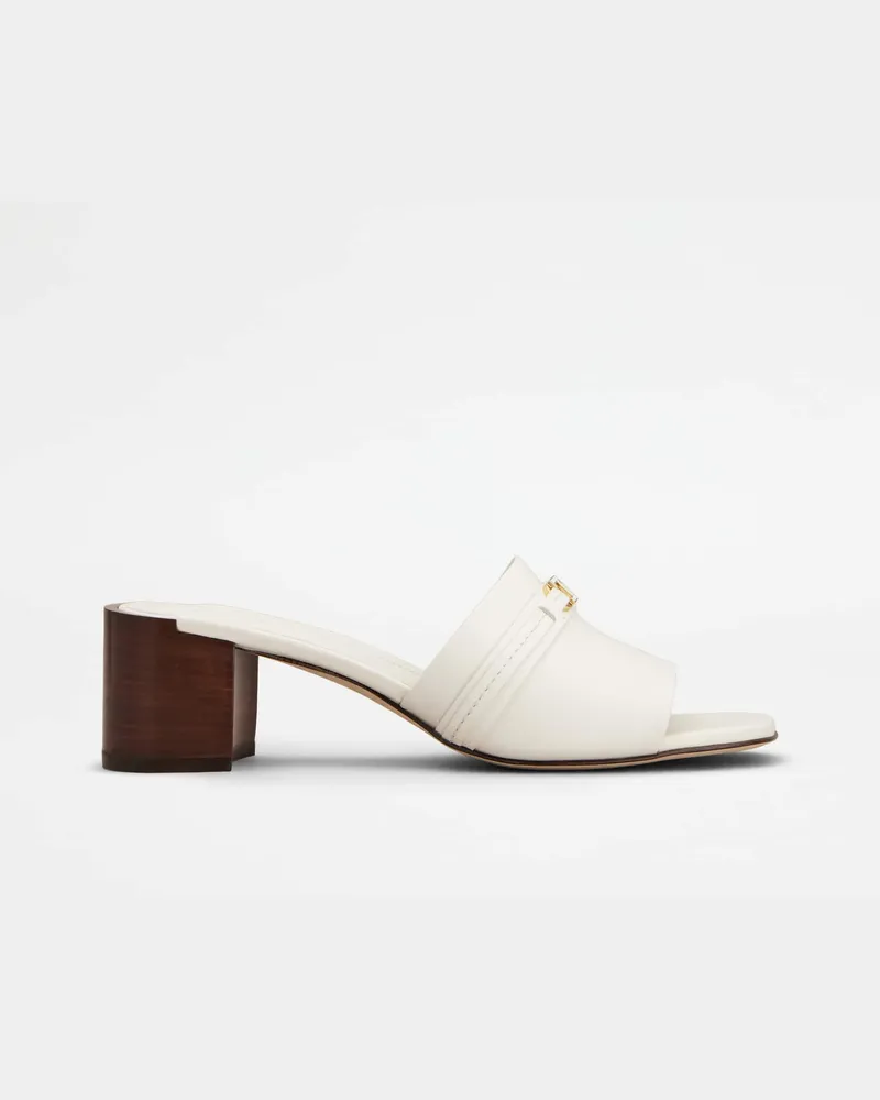 TOD'S Sandalen aus Leder, WEISS Shoes Weiss