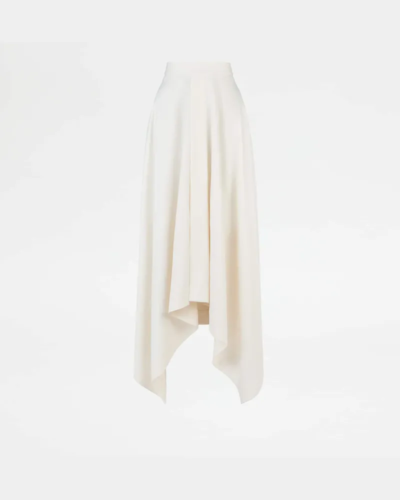 TOD'S Drapierter Rock aus Satin, WEISS Skirts Weiss