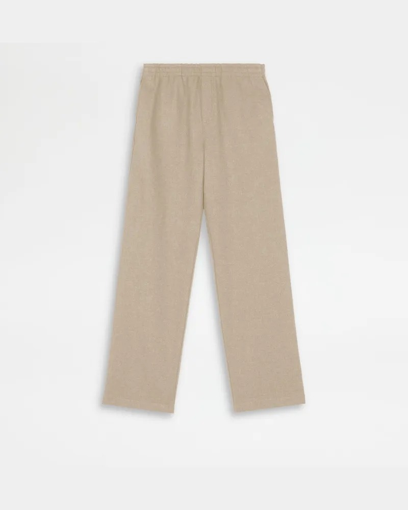 TOD'S Hose aus Wolle mit Tunnelzug, BEIGE, XX - Trousers Beige