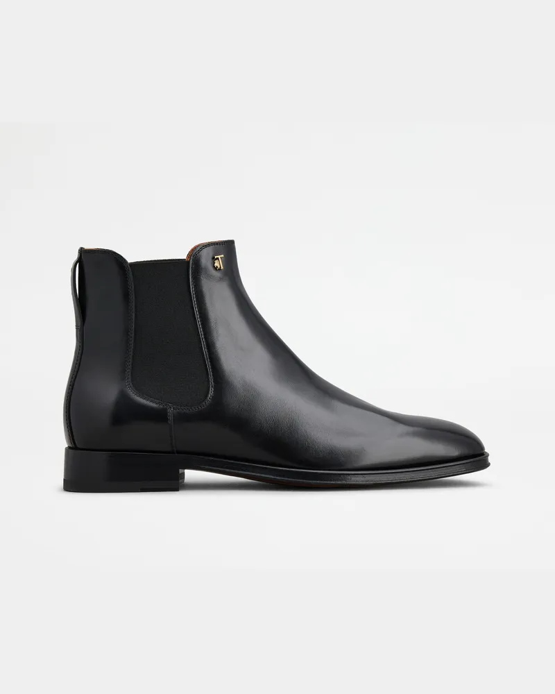 TOD'S Stiefeletten aus Leder, SCHWARZ Shoes Schwarz
