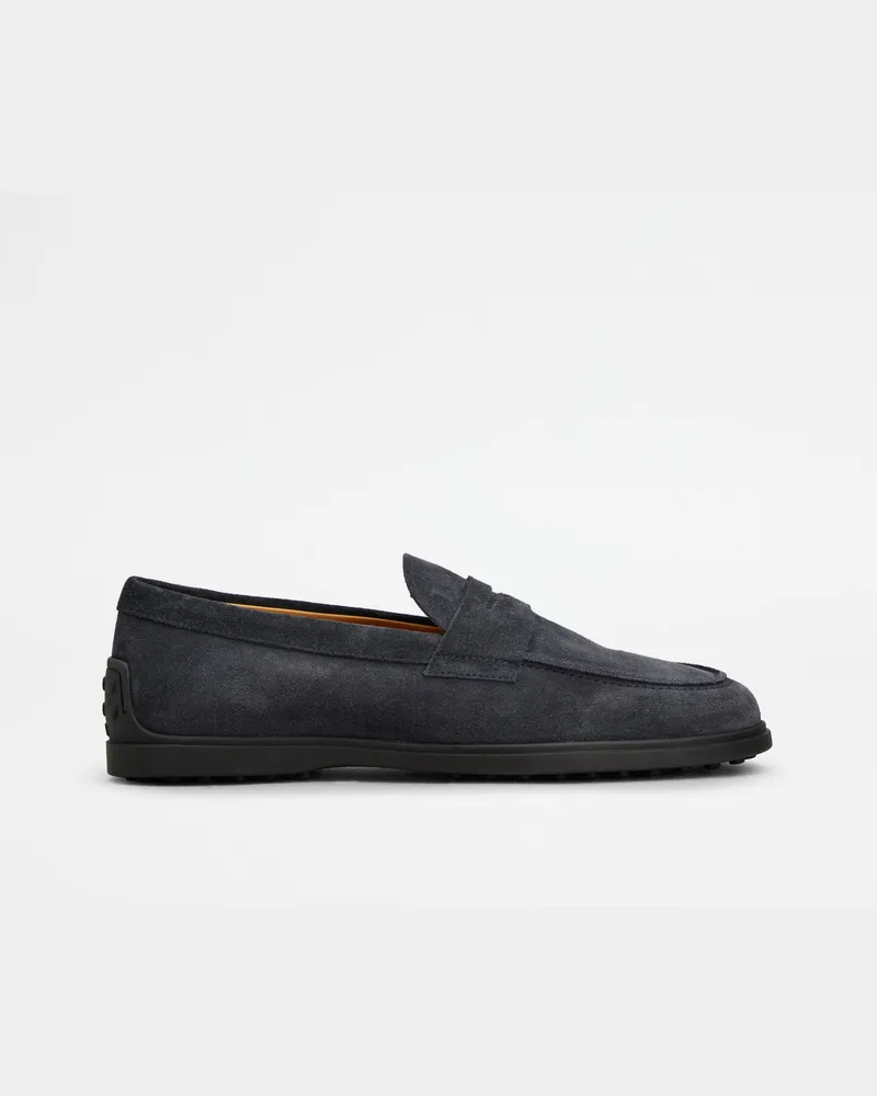 TOD'S Loafers aus Veloursleder, BLAU Shoes Blau