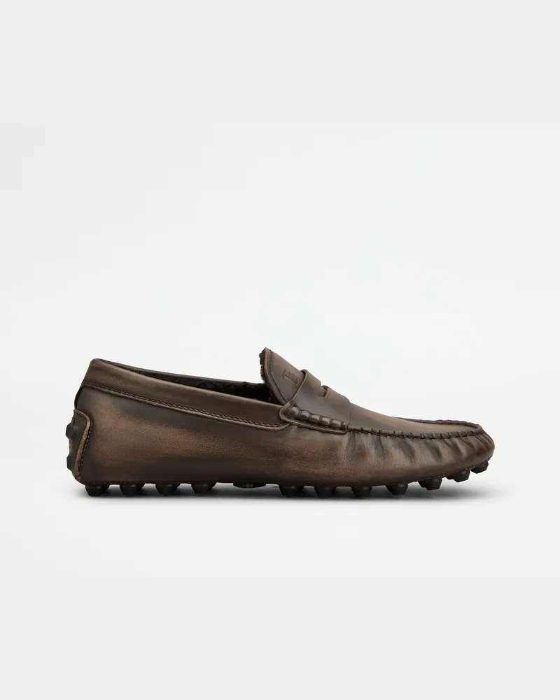 TOD'S Mokassins Gommino Bubble aus Leder, BRAUN Shoes Braun