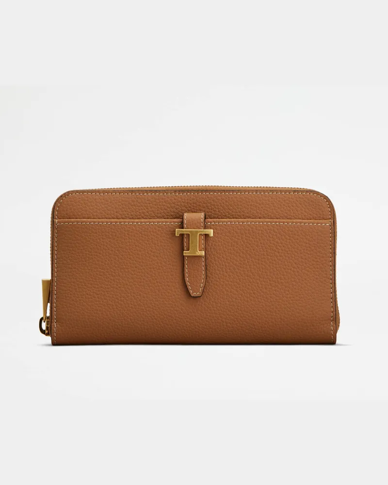 TOD'S Portemonnaie aus Leder, BRAUN,  - Wallets Braun