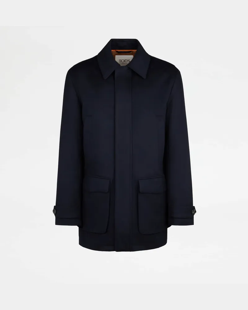 TOD'S Over Jacket aus Woll-Drap T15, BLAU Coat / Trench Blau