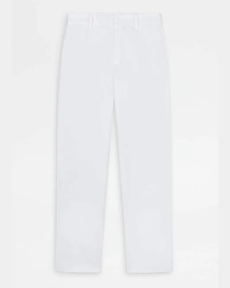 TOD'S Chinohose Relaxed Fit aus Baumwolle, WEISS, XX - Trousers Weiss