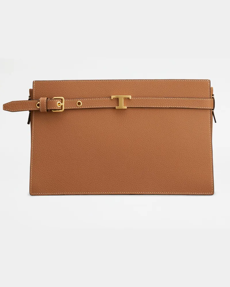 TOD'S Pouch aus Leder, BRAUN,  - Wallets Braun