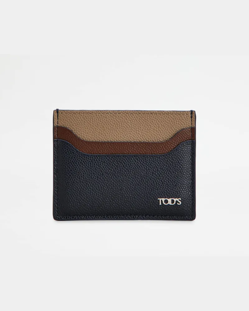 TOD'S Kartenetui aus Leder, BEIGE,BRAUN,BLAU,  - Wallets Beige
