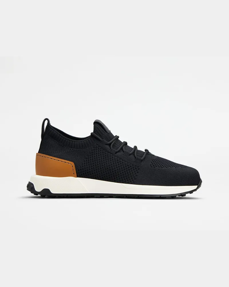 TOD'S Sock-Sneakers aus technischem Gewebe und Leder, SCHWARZ Shoes Schwarz