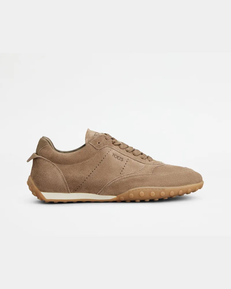 TOD'S Sneakers aus Veloursleder, BEIGE Shoes Beige