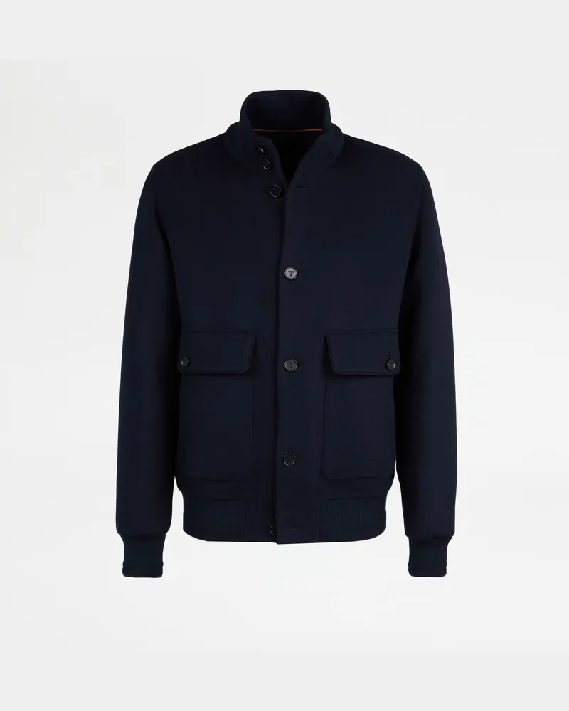 TOD'S Bomberjacke aus Double-Wollstoff, BLAU, XX - Coat / Trench Blau
