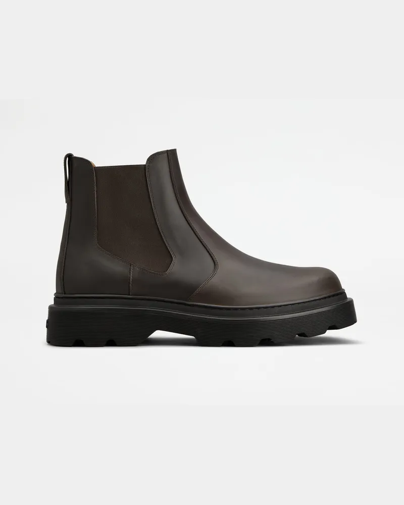TOD'S Stiefeletten aus Leder, BRAUN Shoes Braun