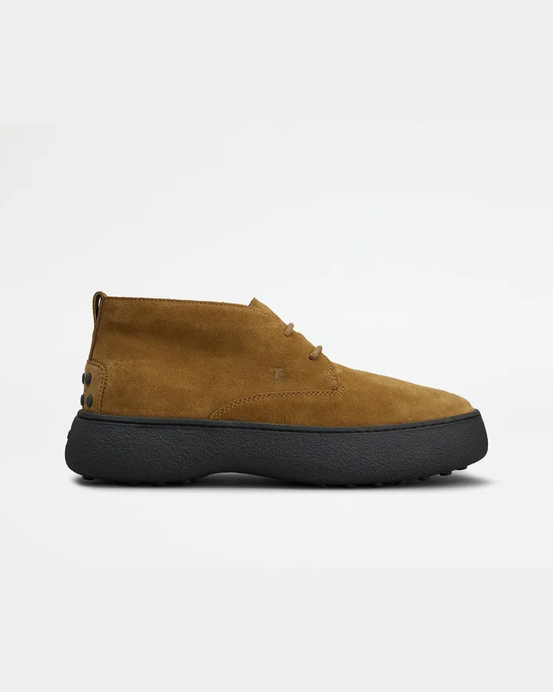 TOD'S Desert Boots Tod's W. G. Heritage aus Veloursleder, BRAUN Shoes Braun